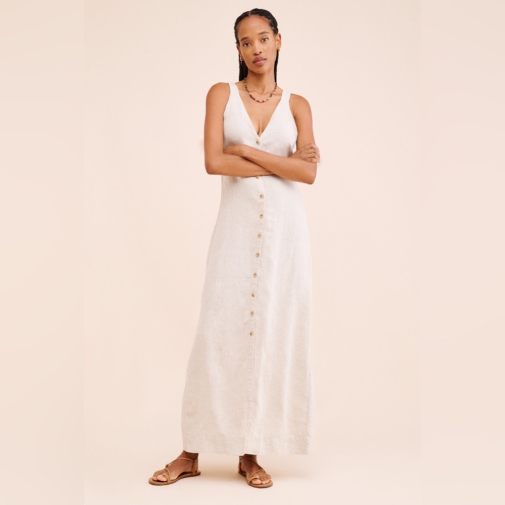 Faherty Big Sur Linen Maxi Dress - Picture 4 of 7